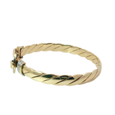 6.5" Pre-owned 9CT Stone Set Hook & Loop Bangle (21.49g)